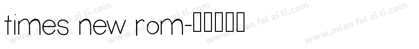 times new rom字体转换